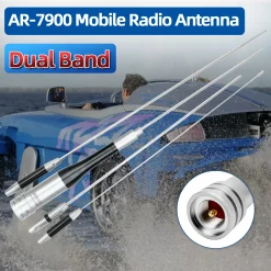 AR-7900 Dual Band Mobile Radio Antenna – VHF UHF High Gain Stainless Steel for AR-2520 BJ-218 QYT