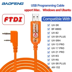 Baofeng FTDI USB Programming Cable for UV-5R, BF-888S & Quansheng Ham Radios – Plug and Play Solution