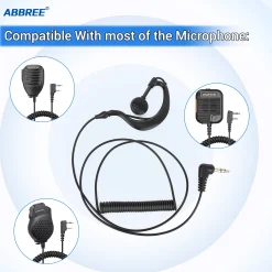 Alternative view of Premium 3.5mm Walkie Talkie Headset – Stereo Earpieces for Baofeng UV-5R, BF-888S, UV-21 & Quansheng UV-K5