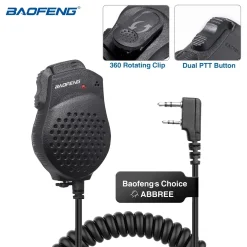 Baofeng UV-82 Dual PTT Speaker Mic – Enhanced Audio for UV-8D & BF-UV82 Walkie Talkies