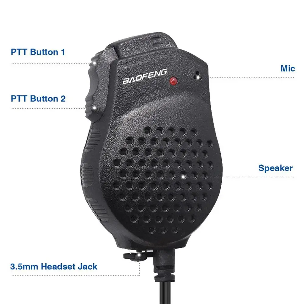 Baofeng UV-82 Dual PTT Speaker Mic – Enhanced Audio for UV-8D & BF-UV82 Walkie Talkies - Image 3