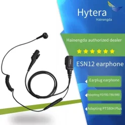 ESN12 Earpiece For Hytera PD702 PD705 PD706 PD708 PD782 PD785 PD786 PD788 PD982 PD985 PD986 PD988 PT580H Walkie Talkie