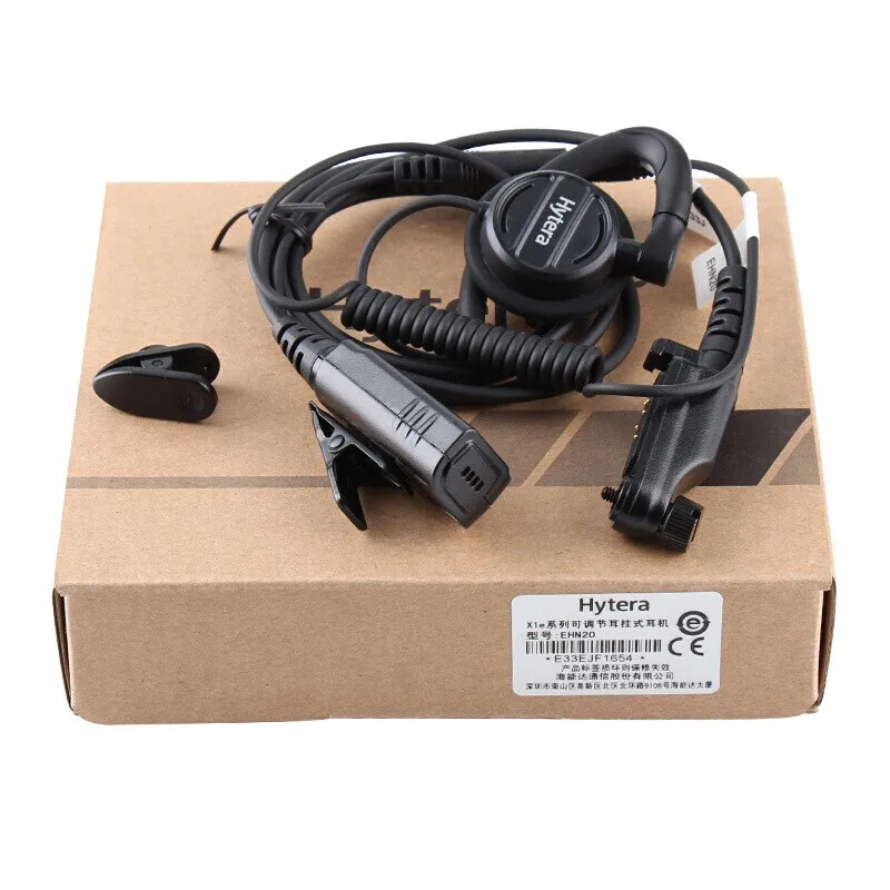 Hytera-X1 series waterproof IP54 earphones, adjustable earloop, suitable for pd600/660/680/x1p/z1p/pdc550 Walkie Talkie