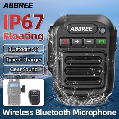 IP67 Waterproof Bluetooth Speaker Mic for Baofeng UV-5R & Quansheng Walkie Talkies