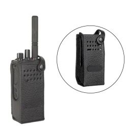 Portable Walkie Talkie Hard Leather Carry Case for Motorola, XPR7000, XPR7350, XPR7350e, DGP8050, DP4400, DP4401, model PMLN5839