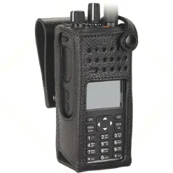 MOTOROLA Portable Walkie Talkie Hard Leather Carry Case, Walkie Talkie, XPR7500, XPR7550, XPR7580, DGP8050, DGP8550, PMLN5840