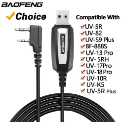 Baofeng USB Programming Cable with Driver CD for UV-5R, BF-888S, Quansheng Walkie Talkies – High Compatibility & Easy Setup