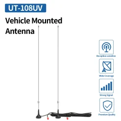 UT-108UV Magnetic Dual Band Car Antenna – SMA-Female for BAOFENG UV-5R, BF-888S, Quansheng UV-K5/K6