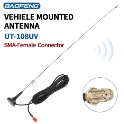 UT-108UV Magnetic Car Antenna for BAOFENG UV-5R & BF-888S – Dual Band SMA-Female Walkie Talkie Upgrade